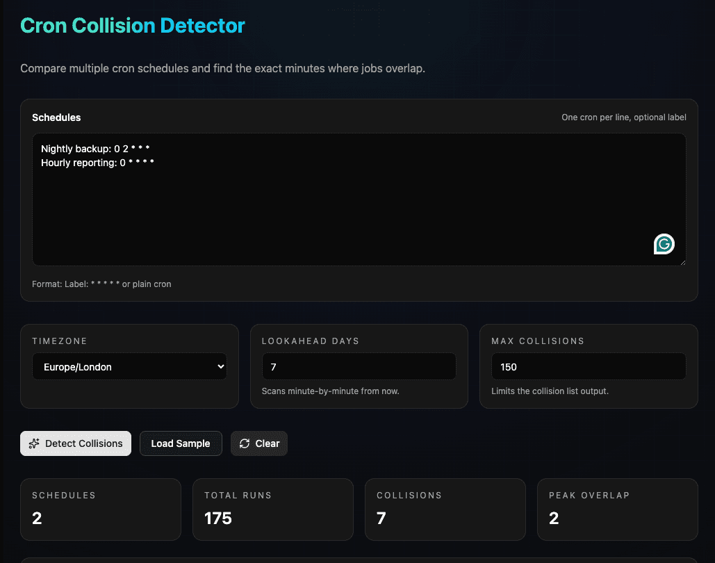 Cron Collision Detector