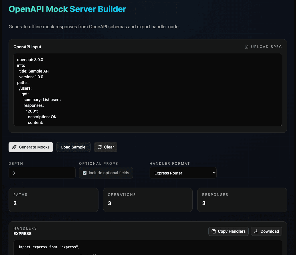 OpenAPI Mock Server Builder
