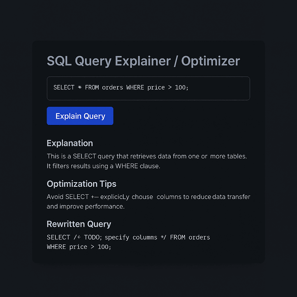 SQL Explainer